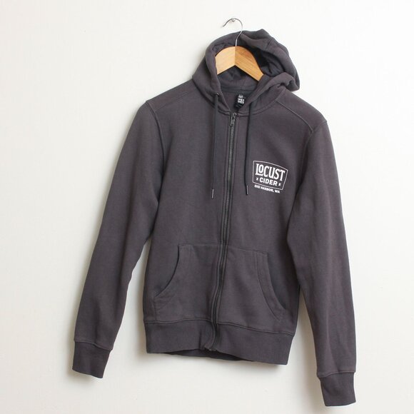 Locust Cider Hoodie Mens XS Gray Full Zip - Picture 6 of 7